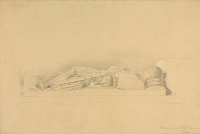Effigie di un crociato, chiesa di Stisted da George Richmond