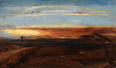 Paesaggio al tramonto da George Richmond