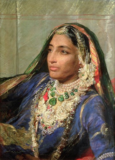 Ritratto di Rani Jindan Singh, in un sari indiano da George Richmond