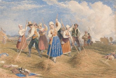 Fienaioli in un campo da George Robert Lewis