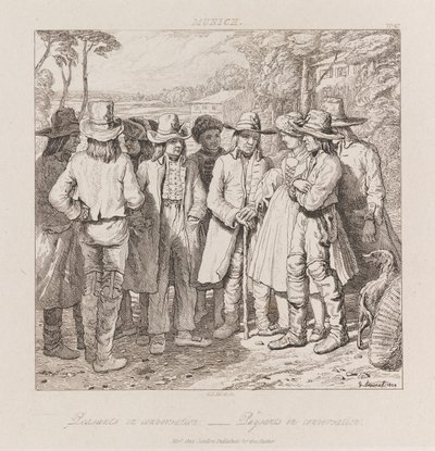 Contadini che conversano, Monaco, c.1821 da George Robert Lewis