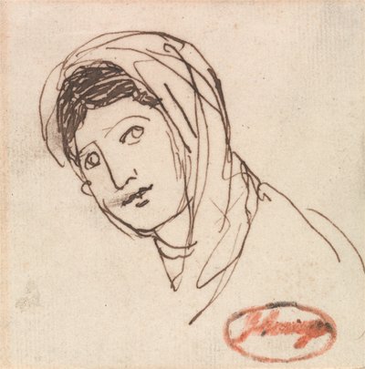 Una testa femminile da George Romney