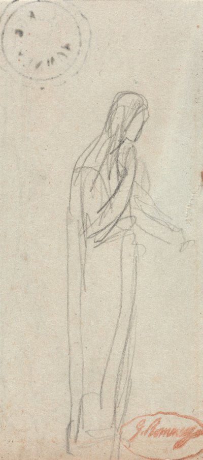 Una figura femminile in piedi da George Romney