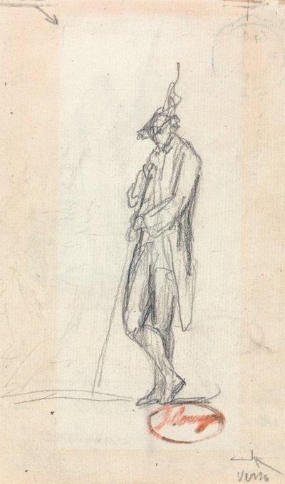 Una figura maschile in piedi da George Romney