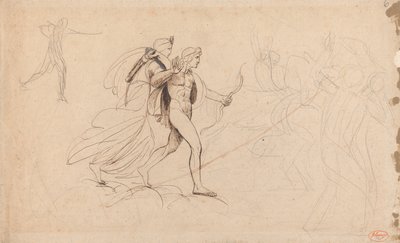Apollo e Diana per "La distruzione dei figli di Niobe". da George Romney