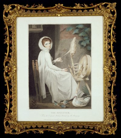 Die Spinnerin (incisione di Thomas Cheesman, dopo G. Romney, pubblicata da John e Josiah Boydell 1789) da George Romney