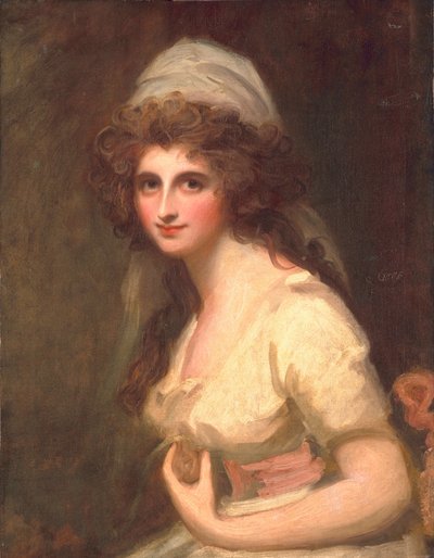 Emma Hart con un turbante bianco, c.1791 da George Romney