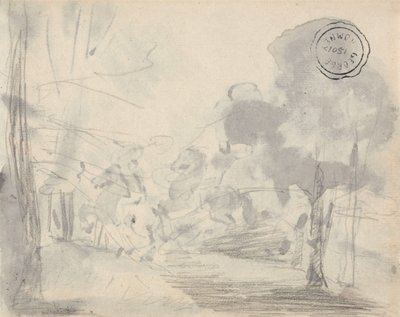 Radura con alberi da George Romney