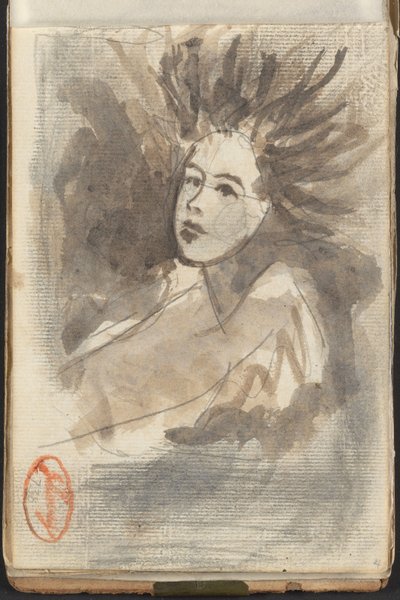 Dama dai capelli sciolti da George Romney