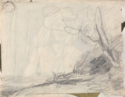 Paesaggio con albero pendente da George Romney