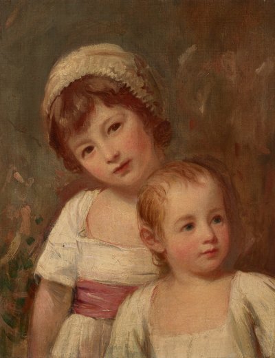Ritratto di due bambini, a mezzo busto da George Romney