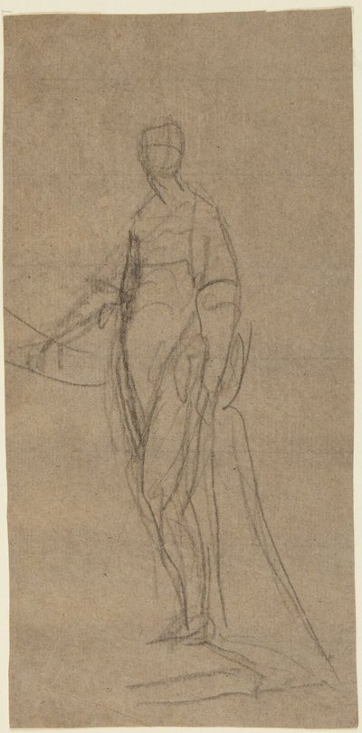 Studio di ritratto di una donna in piedi da George Romney