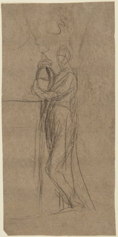 Studio di ritratto di una donna in piedi da George Romney
