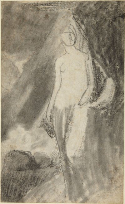 Studio di ritratto di una donna in piedi da George Romney