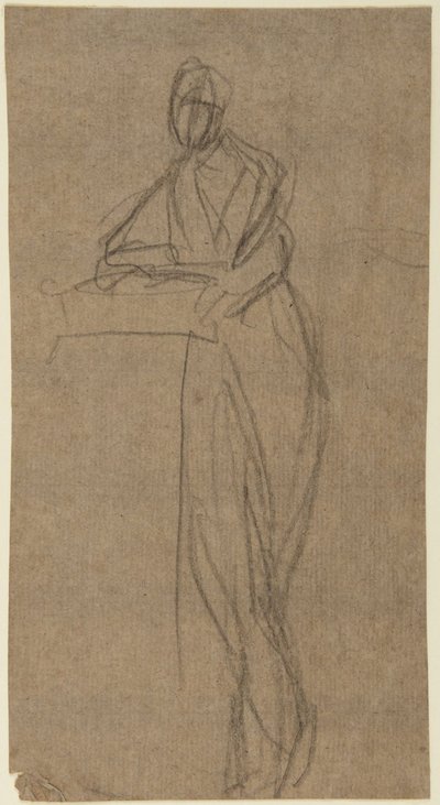 Studio di ritratto di una donna in piedi da George Romney