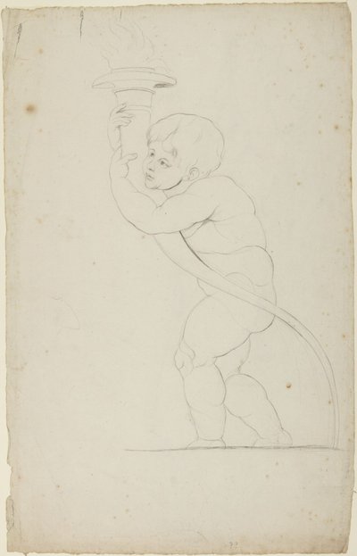 Putto con una torcia in mano da George Romney