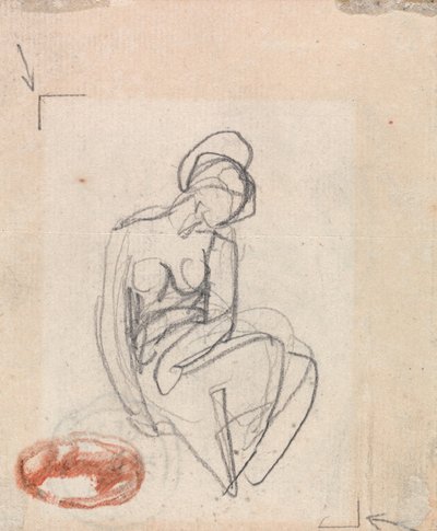 Nudo femminile seduto da George Romney