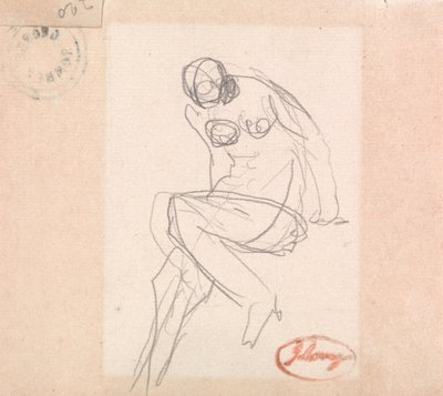 Nudo femminile seduto, probabilmente per "Susanna e gli anziani" da George Romney