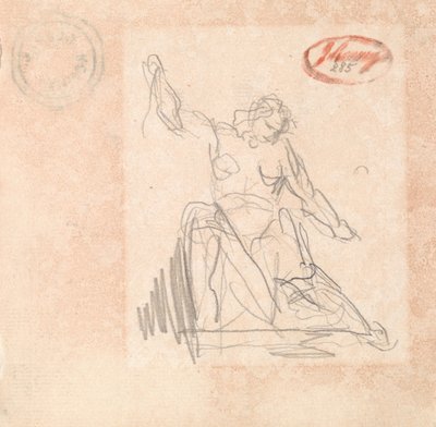 Figura seduta con un braccio alzato da George Romney