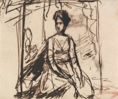 Donna seduta, forse la signora Harris da George Romney