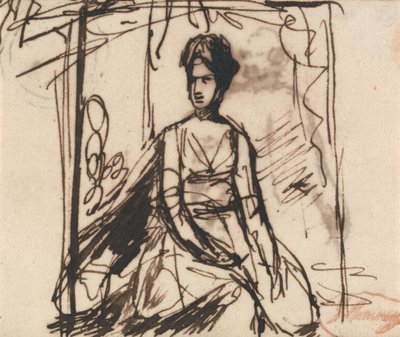 Donna seduta, forse la signora Harris da George Romney
