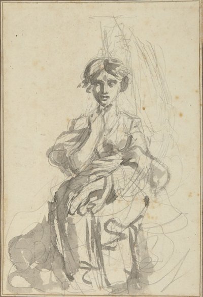 Figura femminile seduta da George Romney