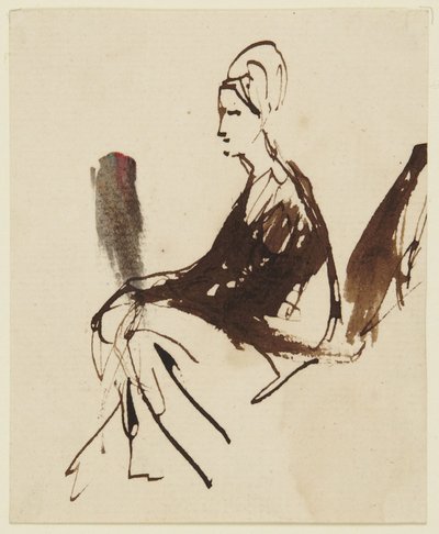 Figura femminile seduta da George Romney