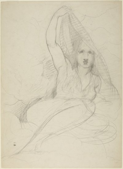 Donna seduta che si scopre da George Romney