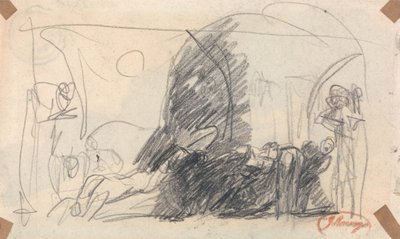Schizzo per la scena di Howard da George Romney