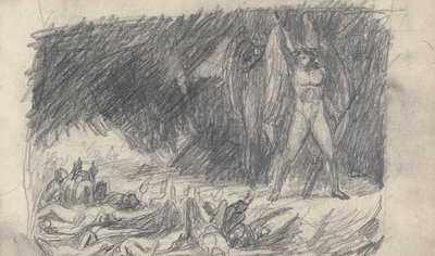 Disegno dal quaderno di schizzi da George Romney
