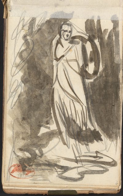 Figura femminile in piedi da George Romney