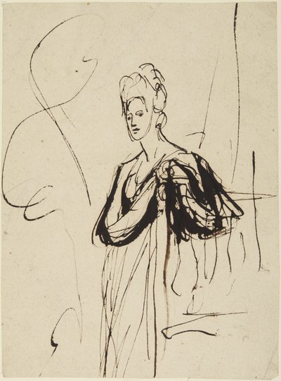 Figura femminile in piedi, a mezzo busto da George Romney