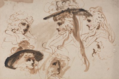 Studi per la Testa di una Signora (Studi della Testa di una Donna) da George Romney
