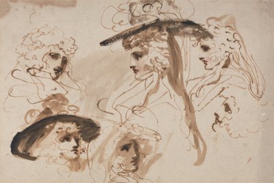 Studi per la testa di una signora (Studi di testa di donna) da George Romney