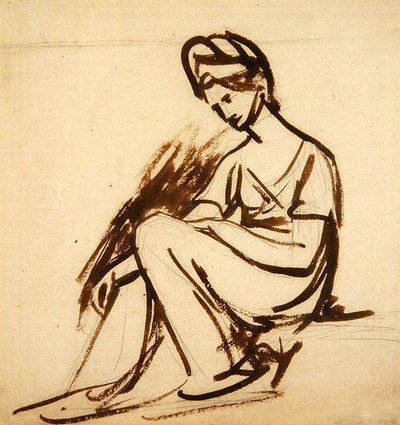 Studio per un ritratto di una signora, seduta da George Romney