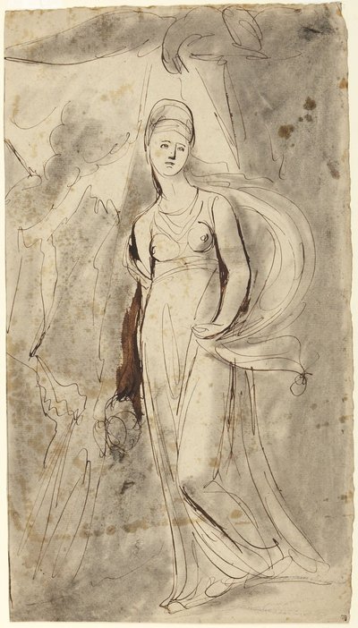 Studio per il ritratto di Elizabeth Warren, viscontessa di Bulkeley, nei panni di Ebe da George Romney