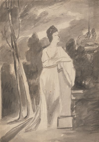 Donna a una Colonna da George Romney