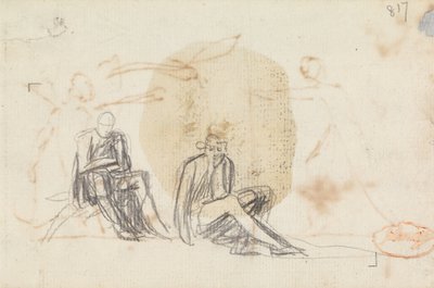Studio di due figure sedute da George Romney