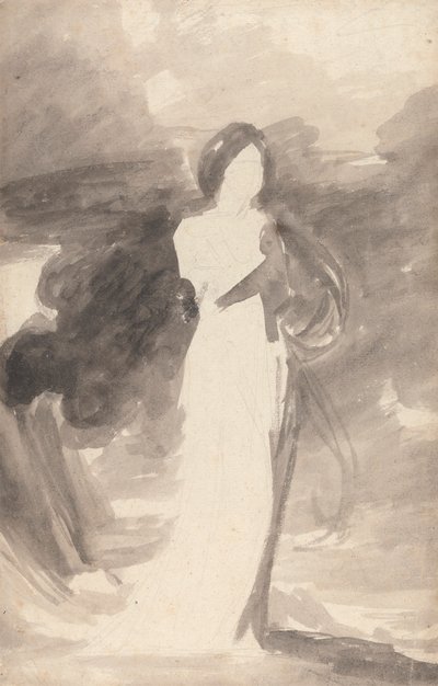 Studio di una signora in piedi da George Romney
