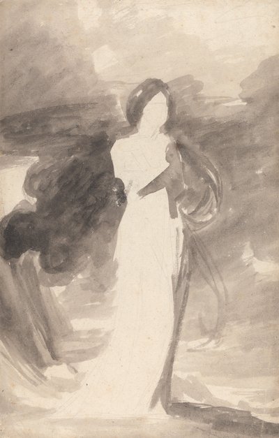 Studio di una signora in piedi da George Romney
