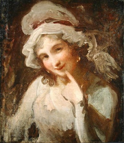 Studio di una giovane donna sorridente da George Romney