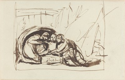 Il giovane Shakespeare allattato dalla Commedia e dalla Tragedia da George Romney