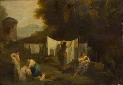 I campi di candeggio Contadini che lavano il bucato da George Romney