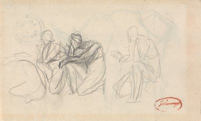 Tre figure inginocchiate da George Romney