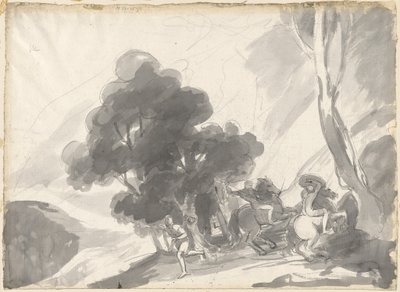 Troilo e Cressida, Atto IV, Scena V: Il duello tra Ettore e Aiace II da George Romney