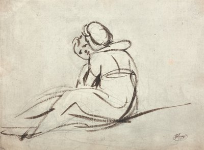 Due bambini che si abbracciano da George Romney