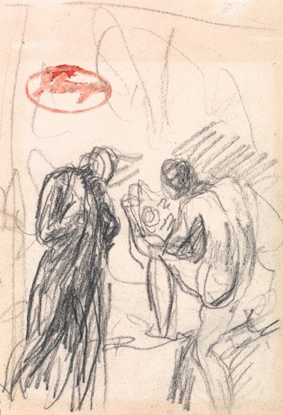 Due figure, con un nudo maschile inginocchiato da George Romney