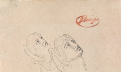 Due teste che guardano in alto da George Romney
