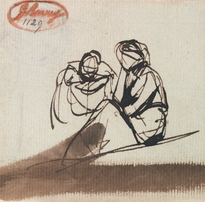 Due figure sedute da George Romney