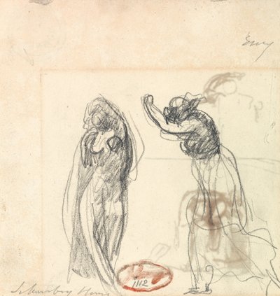 Due schizzi di figura femminile da George Romney